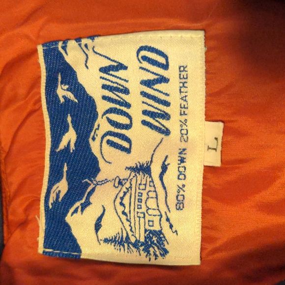 Vintage Down Wind Puffer Vest - men's L - Navy Blue - 80% down 20% feather - Picture 6 of 6